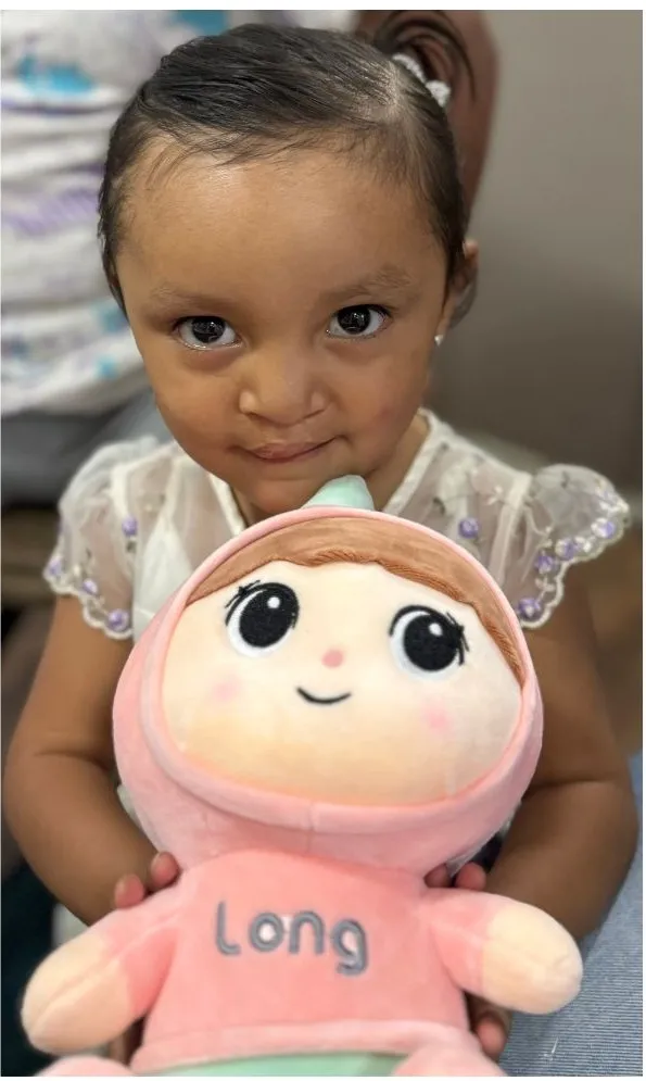 Sofía, niño o niña atendido por la Fundación LPH México